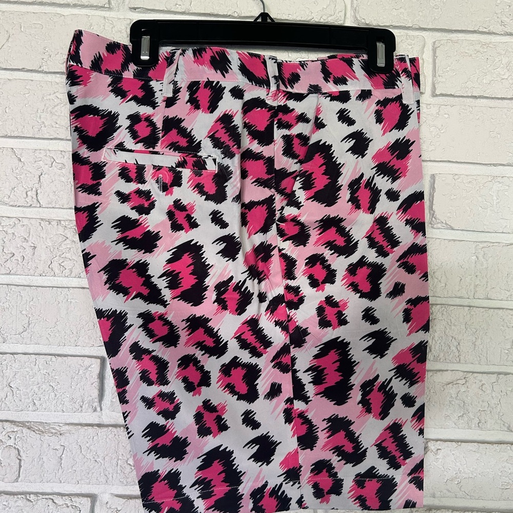 Loudmouth Men’s Pink Leopard Print Golf Shorts